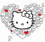 Kitty Hello Coloring Pages Valentine Print Hearts Wallpaper Color Printable Heart Valentines Colouring Sheets Printables Wallpapersafari Elmo Themes Desktop Book sketch template