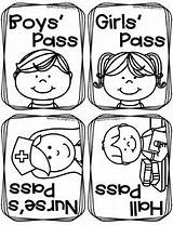 Hall Passes Subject sketch template