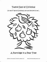 Christmas Days Coloring Pages Twelve Book sketch template