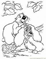 Lady Coloring Tramp Pages Miscellaneous Colouring Printable Cartoons Color Dinokids Popular sketch template