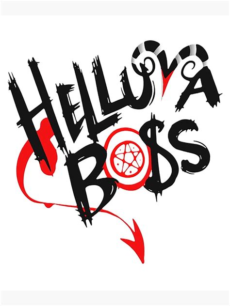 helluva boss logo poster  nunuteedesign redbubble