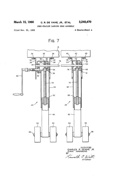 patent  semi trailer landing gear assembly google patents