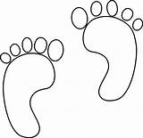 Footprints Printable Outline Baby Clipart Footprint Foot Templates Clip Feet Template Pattern Coloring Cut Print Stencil Cliparts Patterns Walking Children sketch template