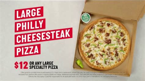 Papa John S Philly Cheesesteak Pizza Tv Commercial Juicy Sizzling
