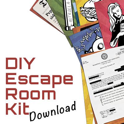 diy home escape room  print  kit