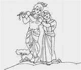 Krishna Radha Drawing Sketch Lord Coloring Radhe Simple Drawings Sketches Wallpaper Paintingvalley Skill Collection sketch template