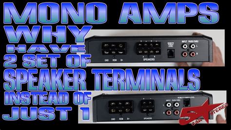 mono subwoofer amp   sets  speaker terminals youtube
