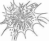 Fireworks Coloring Printable sketch template