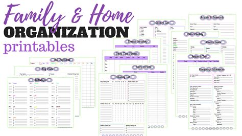 family  home organization binder printables sew simple home