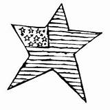 Flag Star 4th July Surfnetkids Coloring sketch template