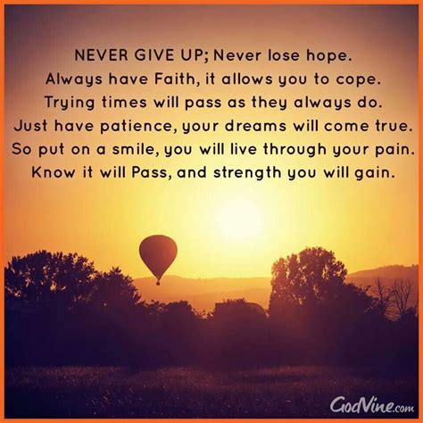 Love This Saying Hope Quotes Never Give Up Never Lose Hope Never