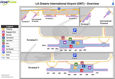 ontario ontario international ont airport terminal map overview