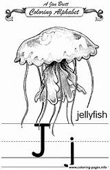 Coloring Jellyfish Alphabet Traditional Pages Printable sketch template