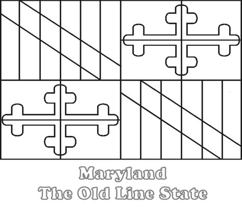 large printable maryland state flag  color  netstatecom