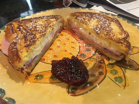 My First Homemade Monte Cristo Ham And Provolone And A Russian Hot