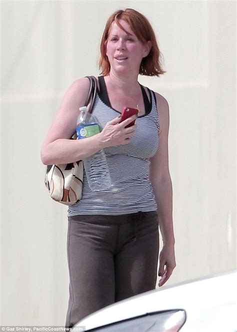 Molly Ringwald Looks Flushed After Finishing Up A Strenuous Work Out As