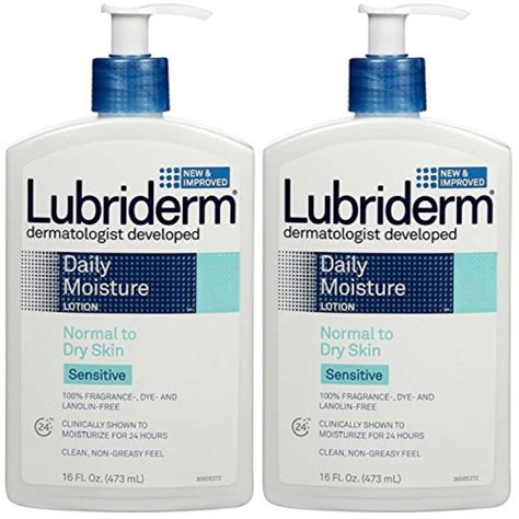 lubriderm sensitive skin therapy moisturizing lotion  dry skin  ounce pump bottles pack