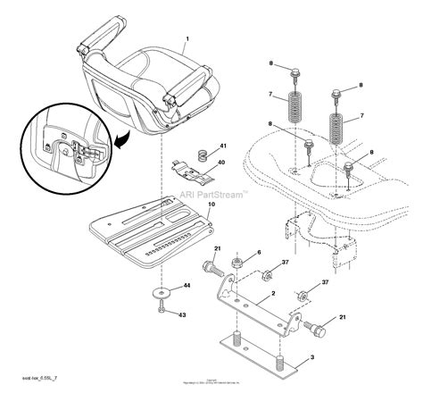 husqvarna ytav    parts diagram  seat