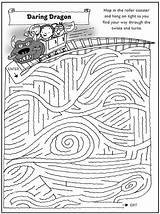 Doverpublications Mazes Coloring Publications Dover Park Pages Roller Coaster sketch template