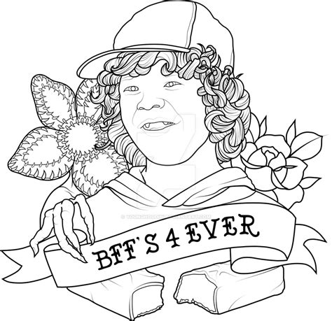 stranger  coloring pages drawings