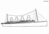 Titanic Speedboat sketch template