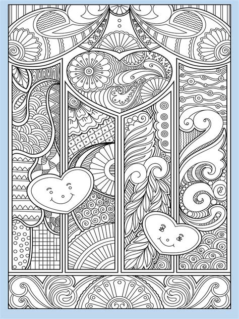 valentines day coloring pages  adults vol   etsyde