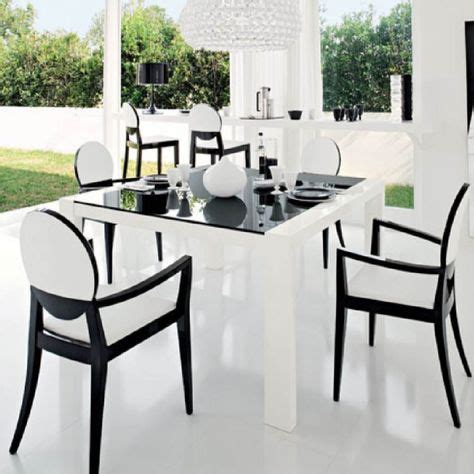 modern black  white dining room sets  images black