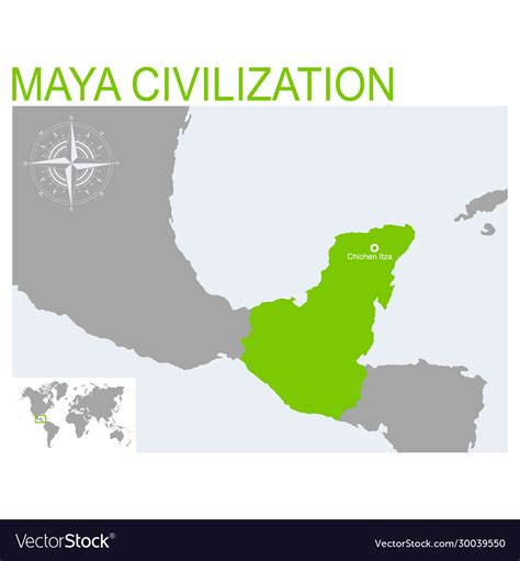 map maya civilization royalty free vector image