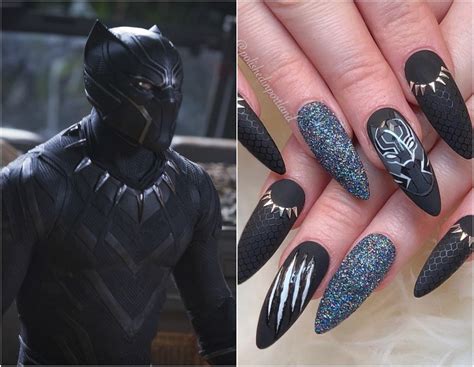 15 Black Panther Inspired Nail Art Designs In Honor Of Marvel S