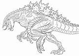 Godzilla Coloring Pages Print sketch template