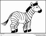 Zebra Coloring Animal Drawing Zoo Pages Template Print Animals Kids Templates Baby Cute Draw Clipart Shape Printable Colouring Color Big sketch template