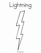 Lightning Bolt Coloring Thunder Twistynoodle Pages Template Print Kids Printable Color Bolts Colouring Storm Cloud Noodle Outline Rain Designlooter Drawings sketch template
