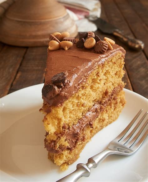 peanut butter cake  chocolate frosting bake  break