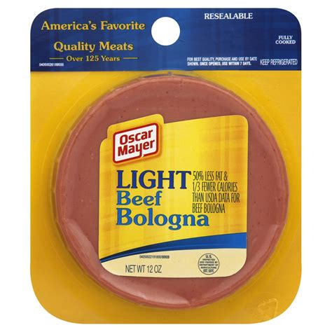 oscar mayer light beef bologna cold cuts  oz shipt