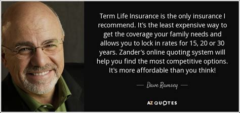 dave ramsey quote term life insurance