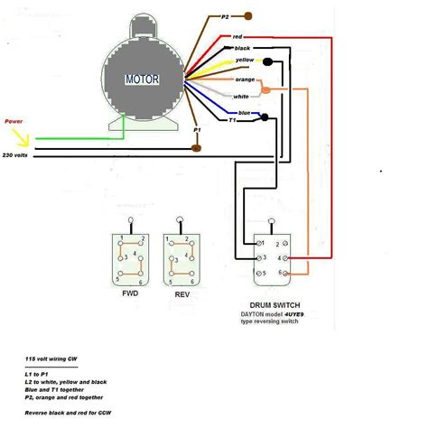 ac capacitor motor reversing switch wiring diagram