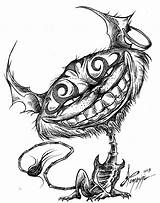Cheshire Cat Alice Drawing Deviantart Madness Returns Drawings Coloring Tattoo Evil Wonderland Creepy Pages Sketch Choose Board Template sketch template