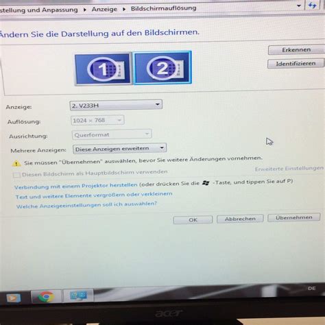 monitor als hauptbildschirm und laptop als  bildschirm einstellen computer pc grafikkarte