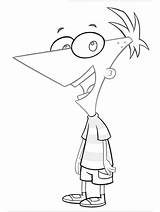 Phineas Ferb Flynn Colorear sketch template