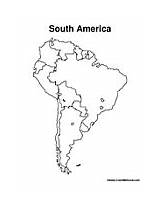 America South Map Coloring Pages Blank Globe Colormegood Southamerica sketch template