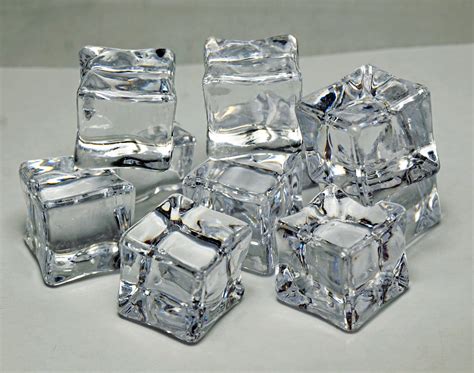 crystal clear ice cubes  slime acrylic ice cubes  party etsy   clear ice fake