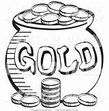 Coloring Gold Coins Pages Printable Color Kids Print Getcolorings sketch template