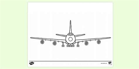 boeing  aeroplane front view colouring sheets