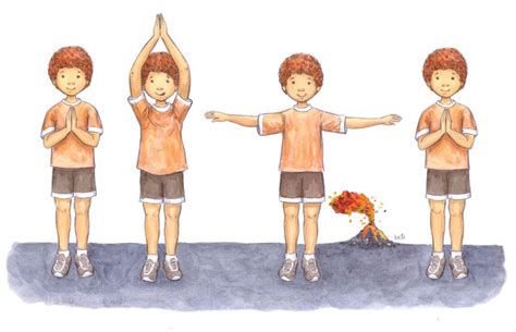 illustrations  teach kids yoga poses