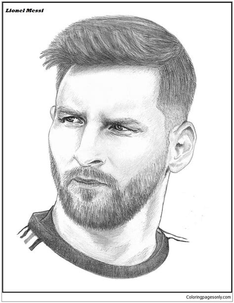 lionel messi coloring coloring page  printable coloring pages
