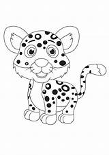 Leopard Coloring Pages Baby Funny Kids Printable Categories Animals Child Parentune Books sketch template