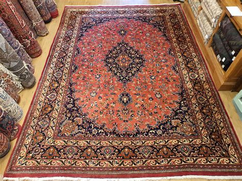 handgeknoopt perzisch tapijt mashad id vintage perzische en oosterse tapijten