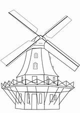 Coloring Pages Windmill Mill Drawing Dutch Smock Printable Getdrawings Crafts Template sketch template