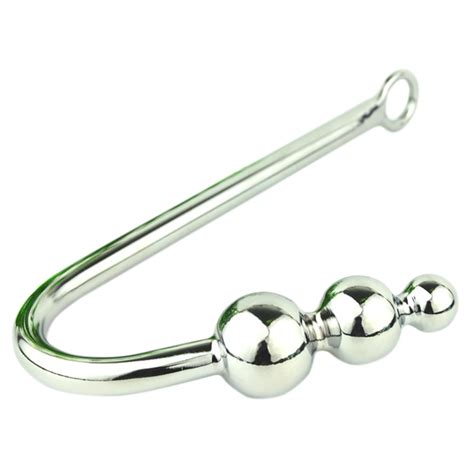 Mens 12 240mm Stainless Steel Anal Hook With Three Balls Anal Dilator