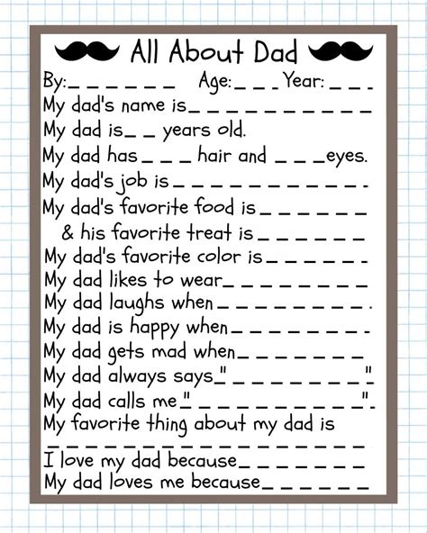 printable fathers day poems  preschoolers  printable